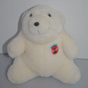Coca-Cola Plush Polar Bear with Always Coca Cola Badge 7" 90s VTG Stuffed Animal